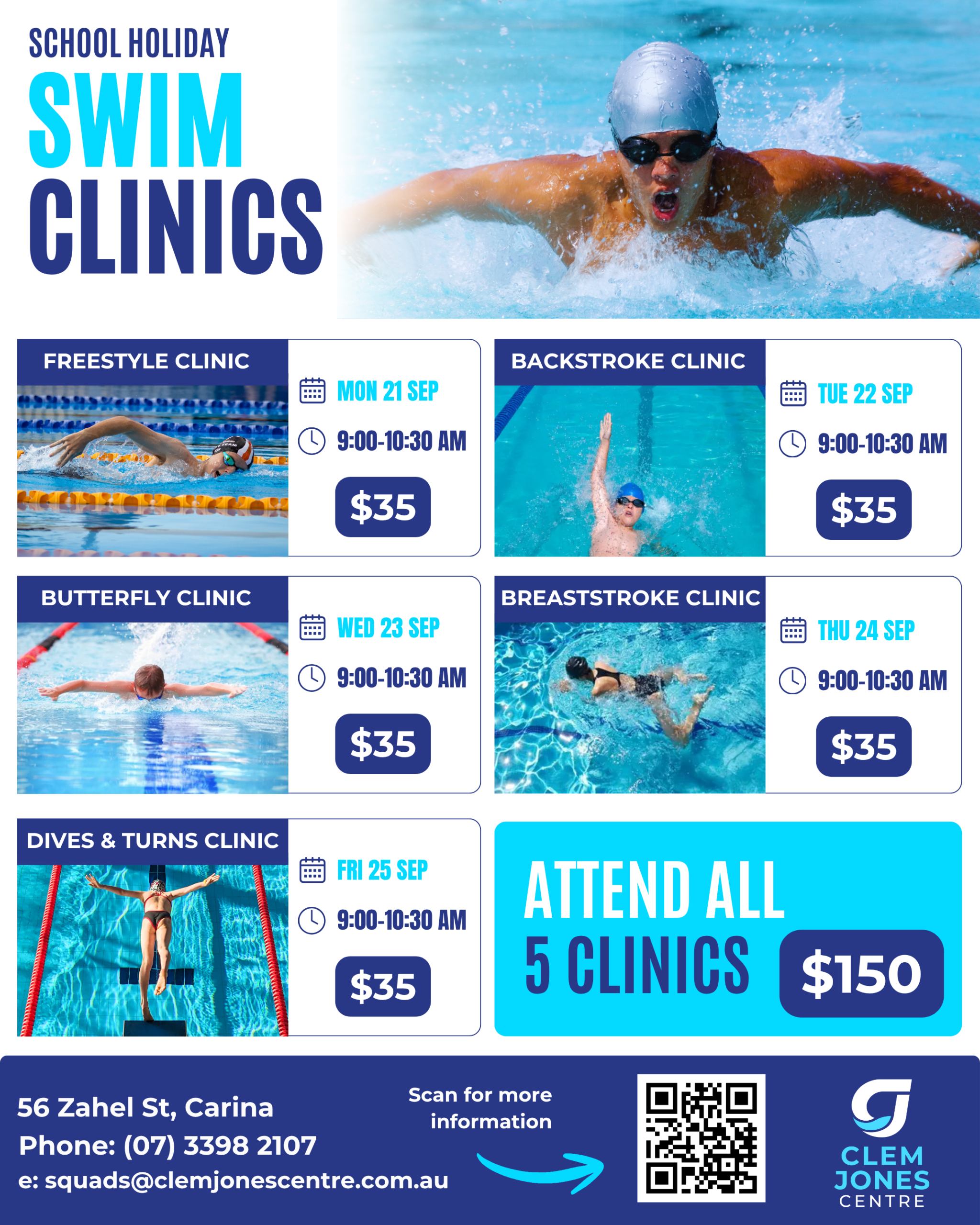 CJS - September School Holiday Swim Clinics